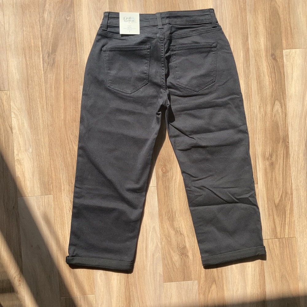 croft & barrow midrise cuffed black jean Capri size 0 - Picture 15 of 16